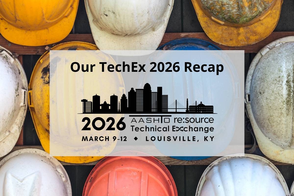 Omnant's 2026 AASHTO re:source Technical Exchange recap graphic, March 9-12, Louisville, KY